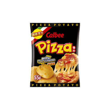 Calbee Pizza Potato Chips 55g – Crunchy Japanese pizza-flavoured crisps

