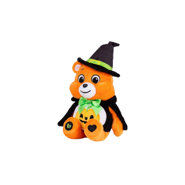“22cm Trick-or-Sweet Care Bear Halloween plush with tray accessory, soft bean-filled toy”

