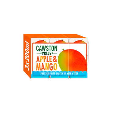 Cawston Press Kids Apple & Mango Juice 3x200ml – Natural, Refreshing & No Added Sugar

