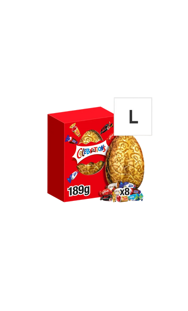 Celebrations Milk Chocolate Easter Egg 189g gift box with assorted mini chocolates – available at IndianGroceryUK UK