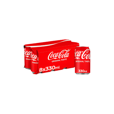 Coca-Cola Original Taste 8x330ml – Classic & Refreshing Soft Drink

