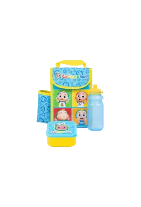 Cocomelon Kids Baby JJ Lunch Bag Set Blue Yellow One Size