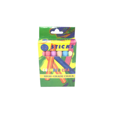 Coloured Chalk Sticks Pack of 12 for Kids