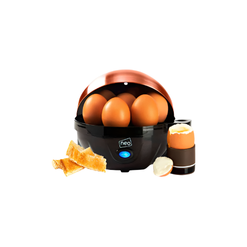 Copper Electric Egg Boiler Poacher and Steamer – 7 Egg Capacity, Non-Stick Tray, Quick & Easy Cooking