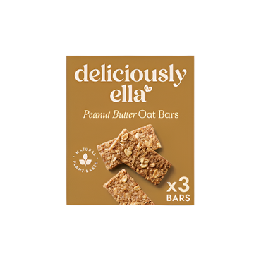 Deliciously Ella Baked Flapjack Oat Bars - Peanut Butter (3 Pack x 50g) – Vegan & Healthy Snack

