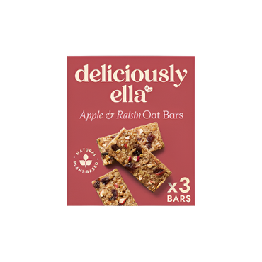 Deliciously Ella Oat Bars - Apple, Raisin & Cinnamon (3 Pack x 50g) – Vegan & Healthy Snack

