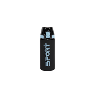 Durane Eyun® 500ml Black Plastic Sports Water Bottle with Straw and Carry Loop


