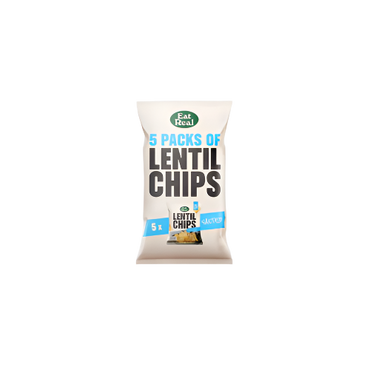 Eat Real Lentil Chips Multipack - Salted 5 Pack 18G – Healthy & Crunchy Vegan Snack

