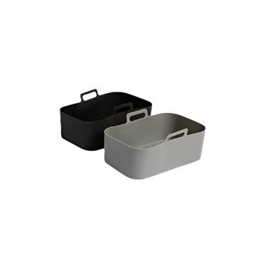 Everyday Essentials Rectangle Silicone Air Fryer Liners 2 Pack - Non-Stick Reusable Heat Resistant Mats

