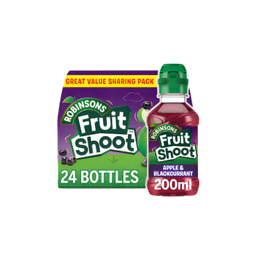 Fruit Shoot Apple & Blackcurrant Juice Drink 24x200ml – No Added Sugar, Kid-Friendly


