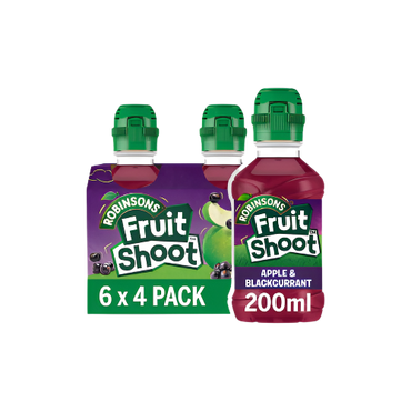 Fruit Shoot Apple & Blackcurrant Juice Drink 4x200ml – No Added Sugar, Kid-Friendly

