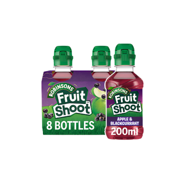 Fruit Shoot Apple & Blackcurrant Juice Drink 8x200ml – No Added Sugar, Kid-Friendly

