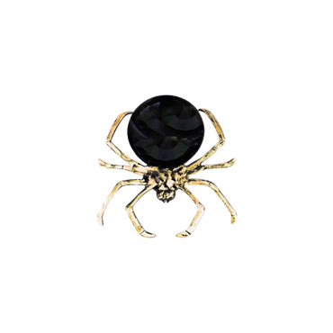 “13cm plastic Halloween candy bowl with gold spider design for sweets and snacks”

