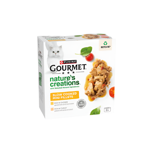 Gourmet Nature’s Creations Poultry Wet Cat Food 8x85g – Natural & Grain-Free
