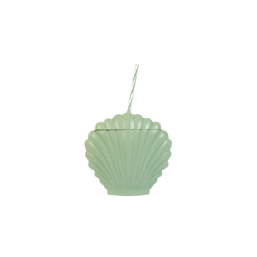 Green Shell Tumbler with Straw – BPA-Free Reusable Drink Cup for Kids and Travel

