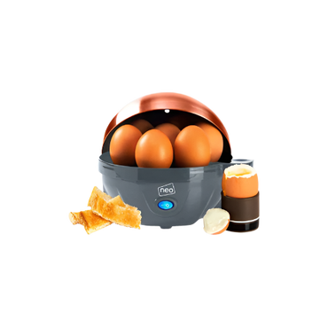 Grey Electric Egg Boiler Poacher and Steamer – 7 Egg Capacity, Non-Stick Tray, Quick Cooking"
