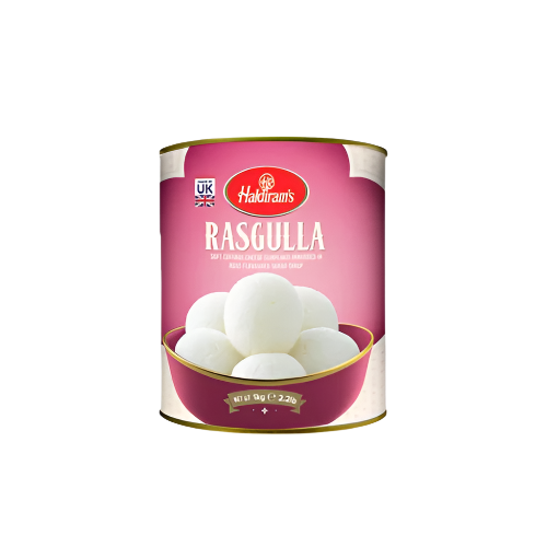 Haldiram's Rasgulla 1kg - Soft Indian Sweet in Syrup

