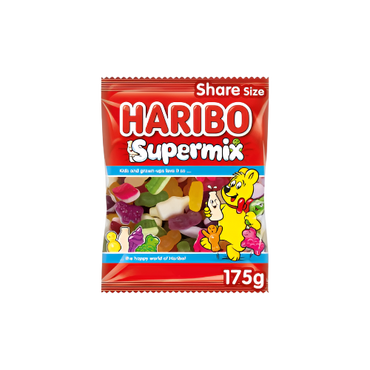 Haribo Supermix 175g – Fruity, Milky & Soft Foam Gummies

