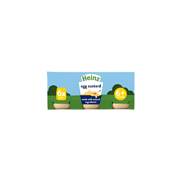 Heinz By Nature Egg Custard Jars Baby Food 6+ Months – 6x120g | Creamy Weaning Dessert
