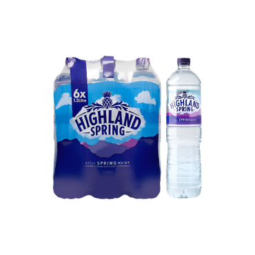 Highland Spring Still Water 6 x 1.5L – Pure & Natural Water from the Scottish Highlands

