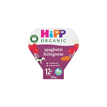 HiPP Organic Spaghetti Bolognese Toddler Tray Meal 12+ Months – 230g | Nutritious Toddler Meal