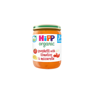 HiPP Organic Spaghetti with Tomatoes & Mozzarella Baby Food Jar 7+ Months – 190g | Healthy Baby Meal