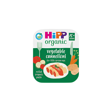 HiPP Organic Vegetable Cannelloni Toddler Tray Meal 15+ Months – 250g | Healthy Italian Meal for Toddlers