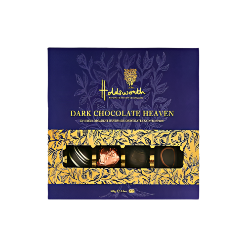 Holdsworth Dark Chocolate Heaven 160g – Premium British handmade dark chocolate selection in a luxury gift box

