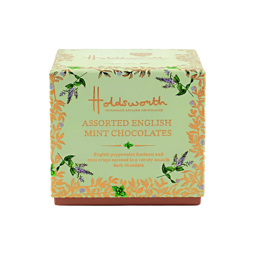Holdsworth Assorted English Mint Chocolates – 175g gift box of handmade dark and milk mint chocolates

