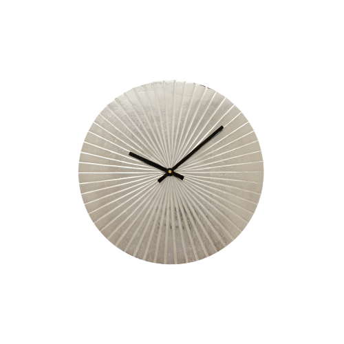Interval 30cm Silver Metal Wall Clock – Modern Wall Clock with Roman Numerals for Kitchen, Lounge, or Office

