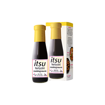 Bottle of Itsu Teriyaki Cooking Sauce 200ml – Authentic Japanese Marinade & Stir-fry Sauce

