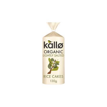 Kallo Organic Lightly Salted Wholegrain Rice Cakes 130g | Healthy, Gluten-Free Snack

