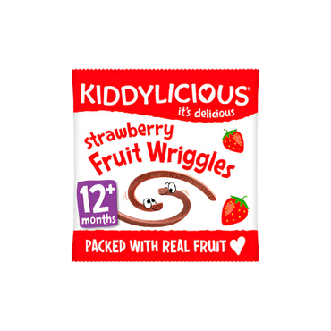 Kiddylicious Strawberry Fruit Wriggles 12g – Healthy Snack for Toddlers

