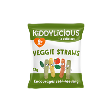 Kiddylicious Veggie Straws 12g – Healthy Crunchy Snack for Kids & Toddlers

