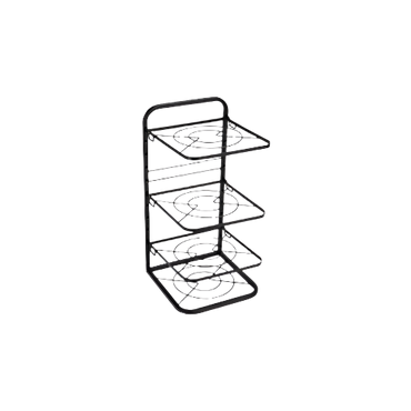 Living and Home 4-Tier Pot and Pan Organizer Rack – Adjustable Steel Kitchen Shelf

