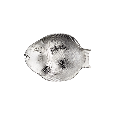 Marine Clear Glass Fish Style Serving Plate Set – 6 Pack 27cm x 20cm for Snacks & Starters

