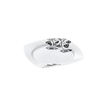 Melamine Square Dinner Plate 28 cm – Assorted Designs for Stylish Dining

