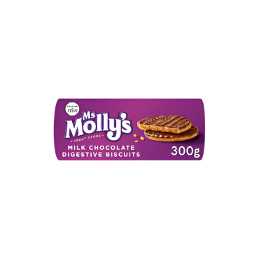 Ms Molly's Chocolate Digestive Biscuits 300g – Milk Chocolate-Covered Cookies

