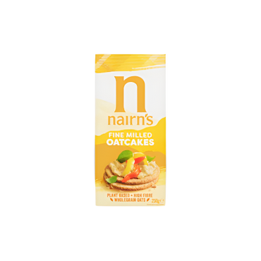 Nairn’s Fine Milled Oatcakes 250g | Light & Crispy Wholegrain Crackers

