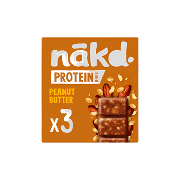 Nakd Peanut Butter Protein Bars Multipack – 3 x 45g | Natural, Vegan High-Protein Snack

