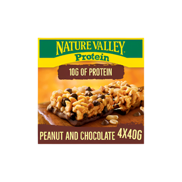 Nature Valley Protein Peanut & Chocolate Bars – 4 x 40g | High Protein Snack

