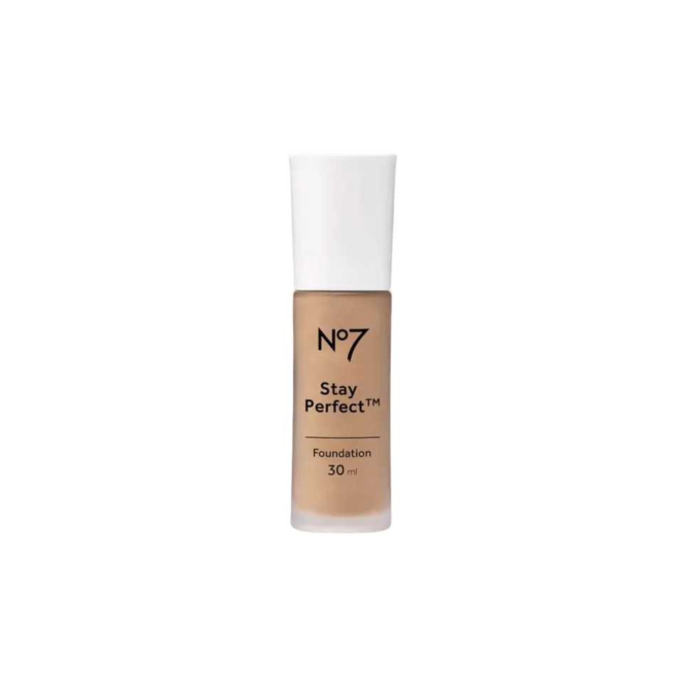 No7 Stay Perfect Foundation SPF30 30ml long lasting full coverage liquid foundation bottle UK