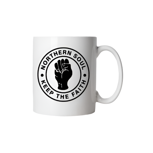 Northern Soul Mug – Retro 350ml Ceramic Coffee Cup for Music & Dance Fans

