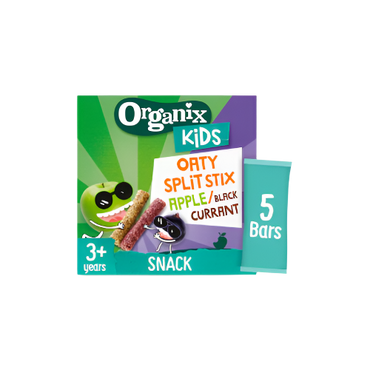 Organix Kids Apple & Blackcurrant Oaty Split Stix Bars 5 x 23g – Healthy Snack for Kids 3+ Years

