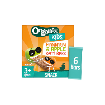 Organix Kids Oaty Bars - Mandarin & Apple 6 x 23g – Healthy Snack for Kids 3+ Years

