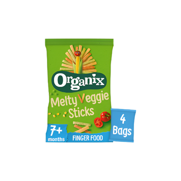 Organix Melty Veggie Sticks 4X15g – Organic, Gluten-Free Baby Snack for 7+ Months