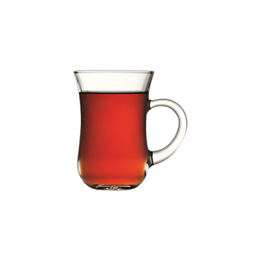 PB KEYIF Glass Mug Set – 6-Piece 140ml Heat-Resistant Clear Glass Tea & Coffee Cups

