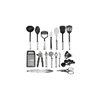 Plastic Kitchen Cooking Utensil Set of 17 pieces