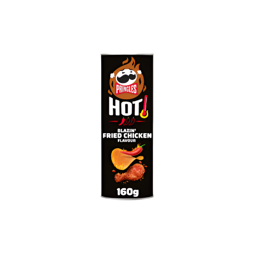Pringles HOT Blazin' Fried Chicken Flavour 160g – Spicy Fried Chicken Flavored Potato Chips

