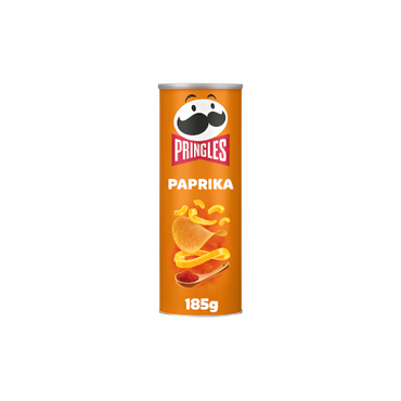 Pringles Paprika Sharing Crisps 185g – Smoky & Spicy Paprika Flavor Potato Chips

